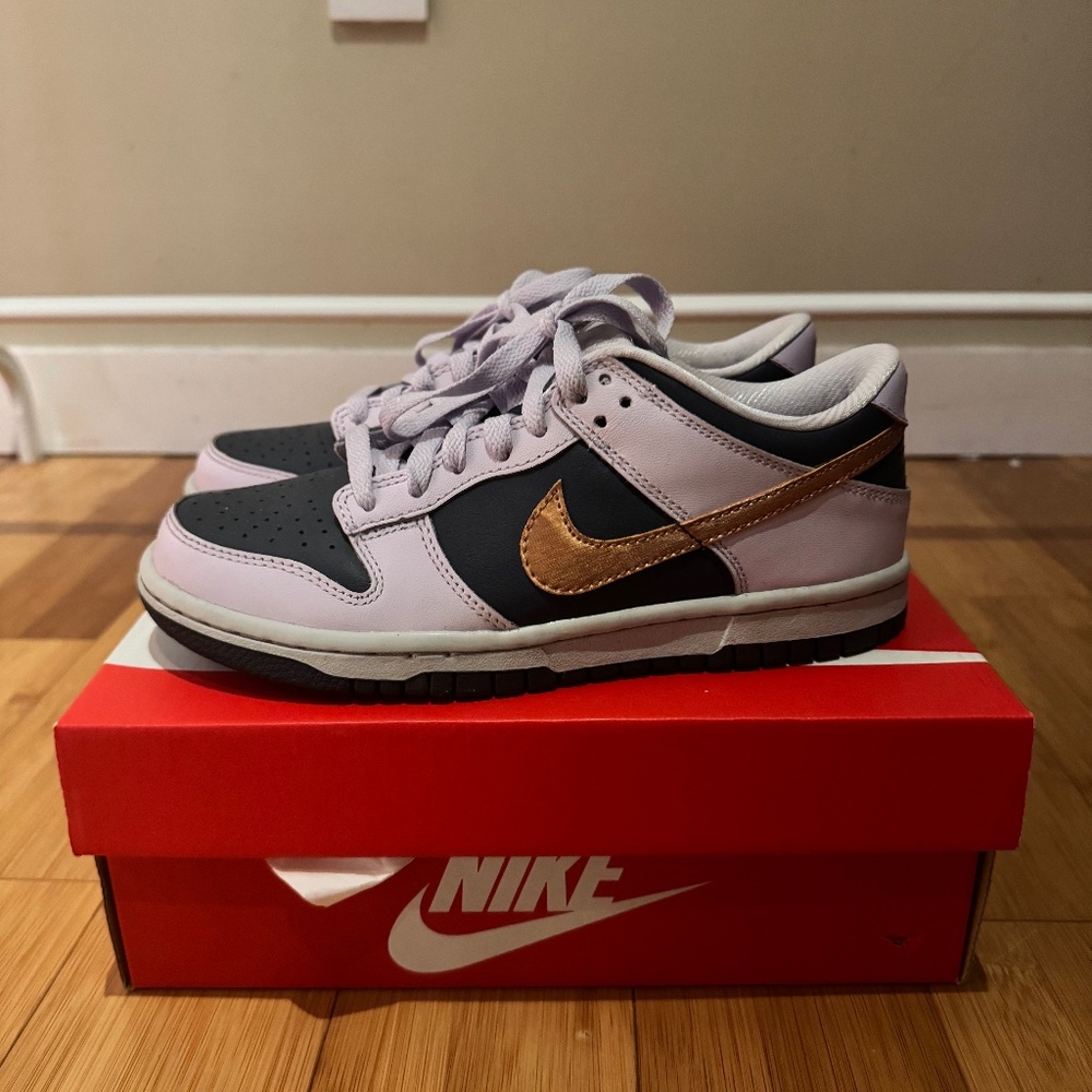 Nike Dunk Low SE (GS) Thunder Blue / Metallic Copper Size: 4.5Y (Women's 6)